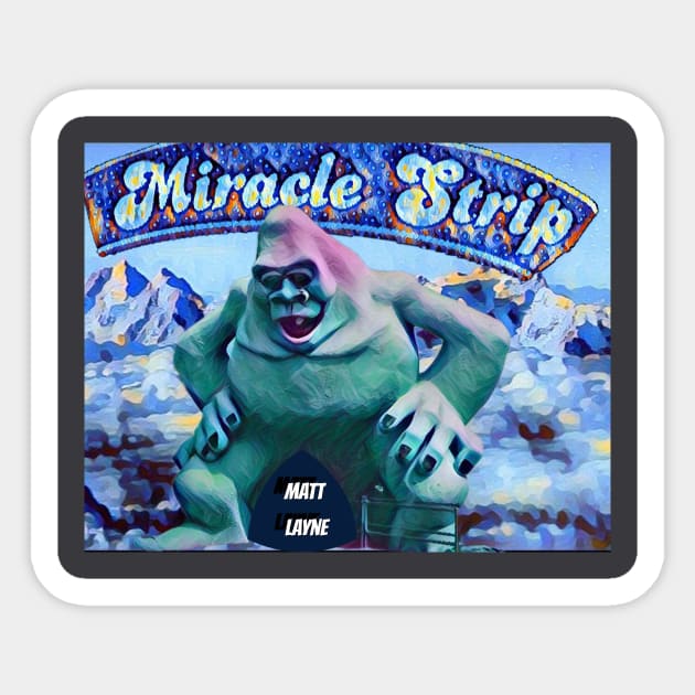 Miracle Strip: Abominable Snowman Sticker by Mystery Lane